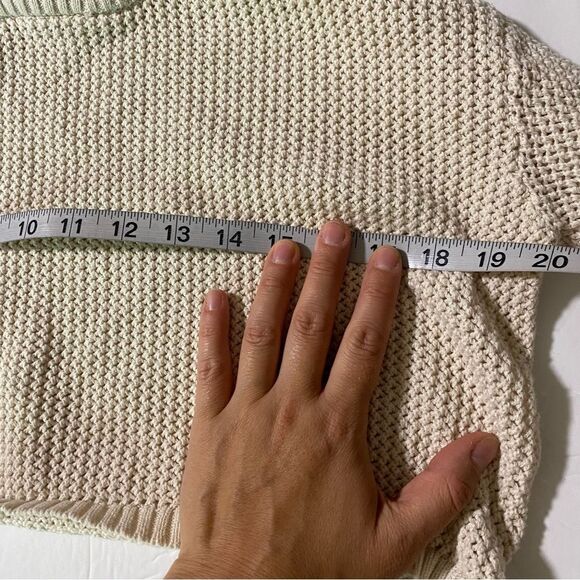 L.A. Hearts Pacsun Sea Breeze Open Stitch knit Sweater ivory cotton beachy XS - Picture 7 of 9